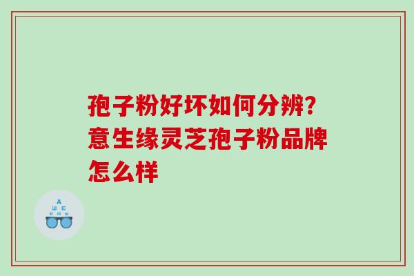 孢子粉好坏如何分辨？意生缘灵芝孢子粉品牌怎么样