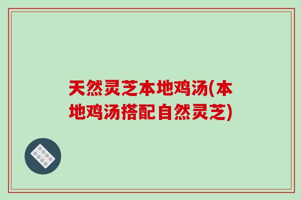 天然灵芝本地鸡汤(本地鸡汤搭配自然灵芝) 天然灵芝本地鸡汤(本地鸡汤搭配自然灵芝)