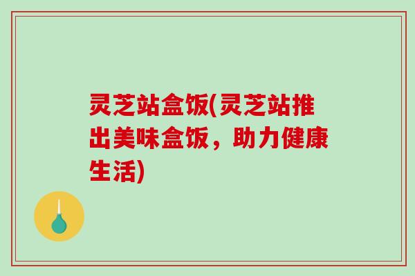 灵芝站盒饭(灵芝站推出美味盒饭，助力健康生活)