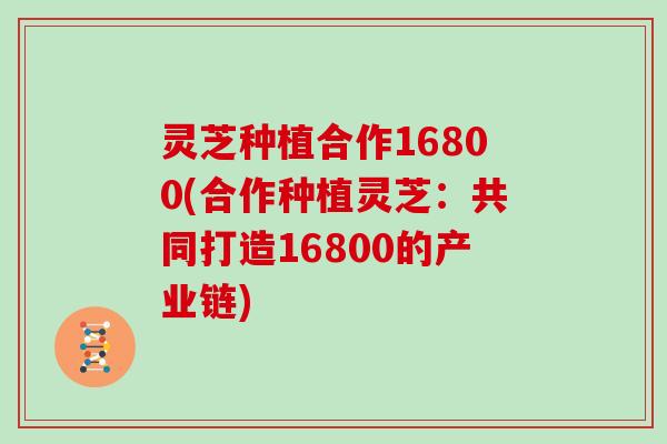 灵芝种植合作16800(合作种植灵芝：共同打造16800的产业链)