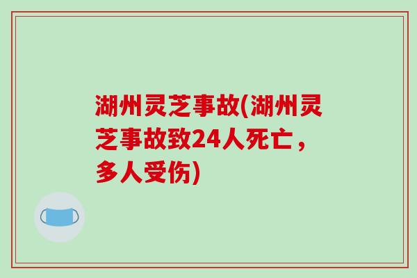 湖州灵芝事故(湖州灵芝事故致24人死亡，多人受伤)