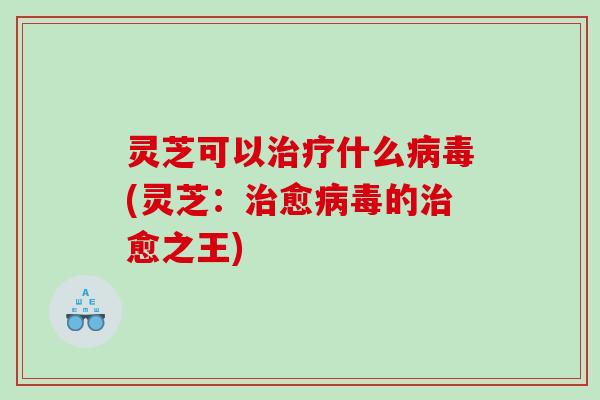 灵芝可以什么(灵芝：愈的愈之王)
