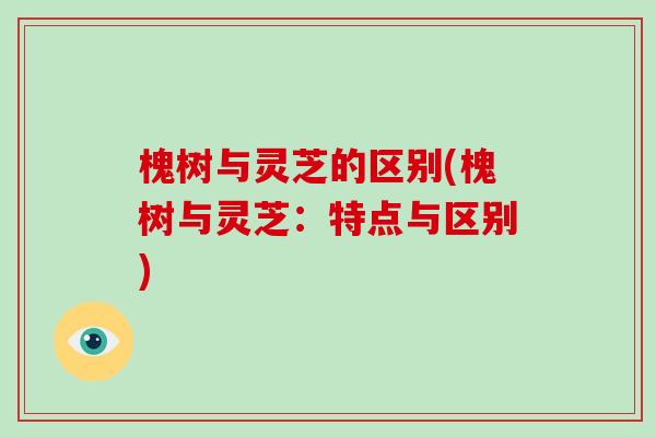 槐树与灵芝的区别(槐树与灵芝:特点与区别) 槐树与灵芝的区别(槐树与灵芝:特点与区别)