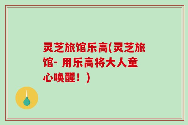 灵芝旅馆乐高(灵芝旅馆- 用乐高将大人童心唤醒！)