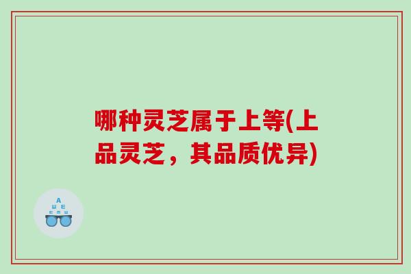 哪种灵芝属于上等(上品灵芝,其品质优异) 哪种灵芝属于上等(上品灵芝,其品质优异)