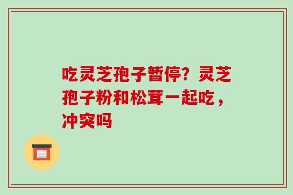 吃灵芝孢子暂停？灵芝孢子粉和松茸一起吃，冲突吗