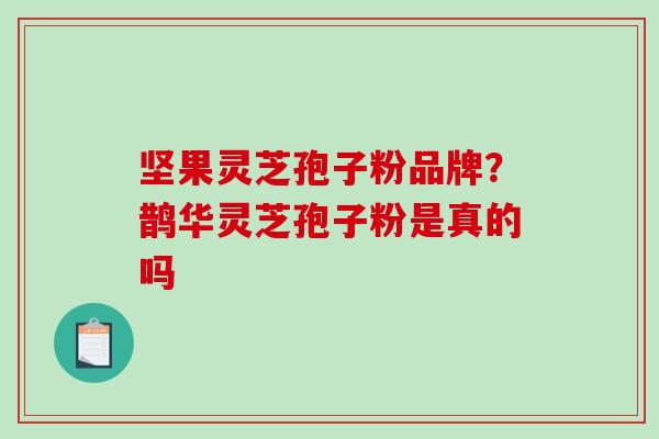 坚果灵芝孢子粉品牌？鹊华灵芝孢子粉是真的吗