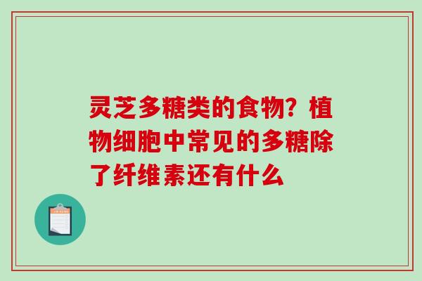 灵芝多糖类的食物？植物细胞中常见的多糖除了纤维素还有什么