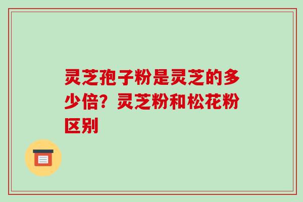 灵芝孢子粉是灵芝的多少倍？灵芝粉和松花粉区别