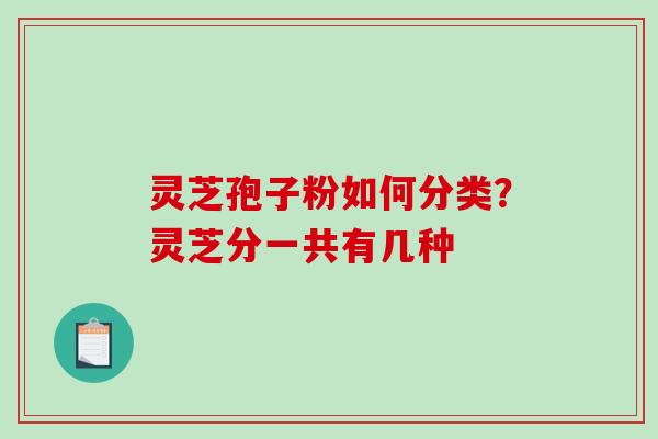 灵芝孢子粉如何分类？灵芝分一共有几种
