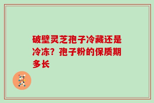 破壁灵芝孢子冷藏还是冷冻?孢子粉的保质期多长 破壁灵芝孢子冷藏还是冷冻?孢子粉的保质期多长
