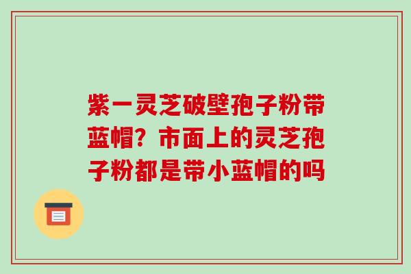 紫一灵芝破壁孢子粉带蓝帽？市面上的灵芝孢子粉都是带小蓝帽的吗