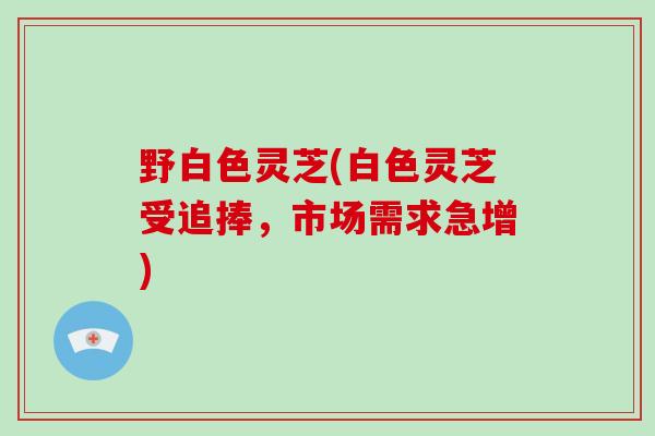 野白色灵芝(白色灵芝受追捧，市场需求急增)