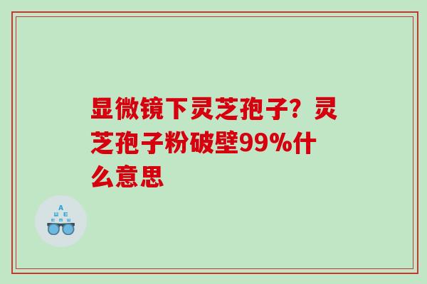 显微镜下灵芝孢子？灵芝孢子粉破壁99%什么意思