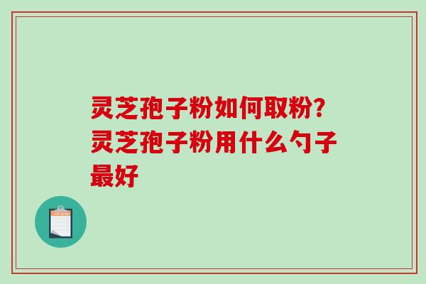 灵芝孢子粉如何取粉？灵芝孢子粉用什么勺子好