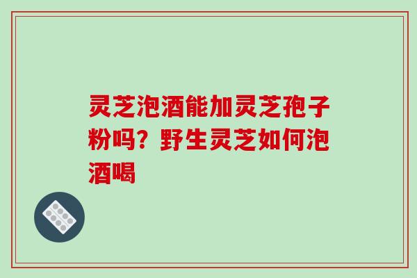 灵芝泡酒能加灵芝孢子粉吗?野生灵芝如何泡酒喝 灵芝泡酒能加灵芝孢子粉吗?野生灵芝如何泡酒喝