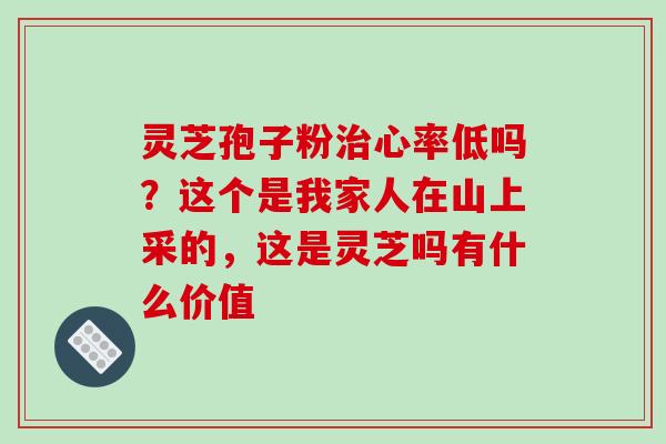 灵芝孢子粉心率低吗？这个是我家人在山上采的，这是灵芝吗有什么价值