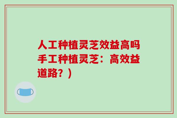 人工种植灵芝效益高吗手工种植灵芝：高效益道路？)