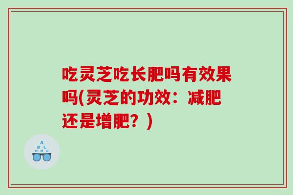 吃灵芝吃长肥吗有效果吗(灵芝的功效:还是增肥?) 吃灵芝吃长肥吗有效果吗(灵芝的功效:还是增肥?)