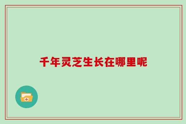 千年灵芝生长在哪里呢 千年灵芝生长在哪里呢