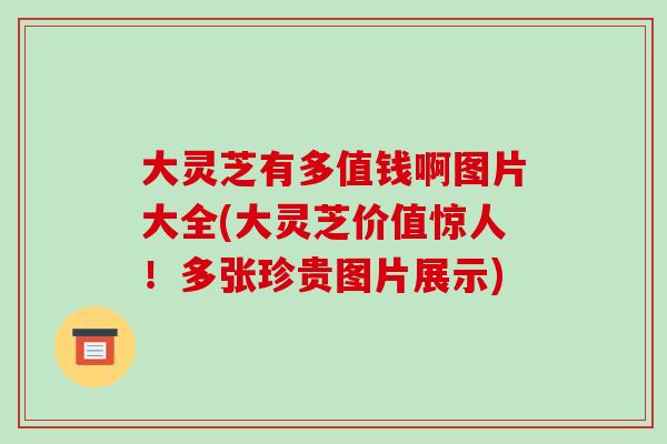 大灵芝有多值钱啊图片大全(大灵芝价值惊人!多张珍贵图片展示) 大灵芝有多值钱啊图片大全(大灵芝价值惊人!多张珍贵图片展示)