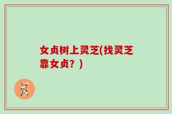 女贞树上灵芝(找灵芝靠女贞？)