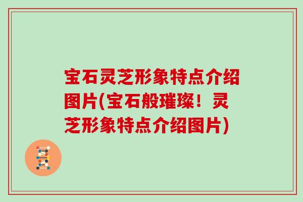 宝石灵芝形象特点介绍图片(宝石般璀璨！灵芝形象特点介绍图片)