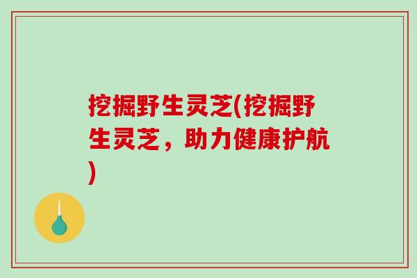 挖掘野生灵芝(挖掘野生灵芝，助力健康护航)
