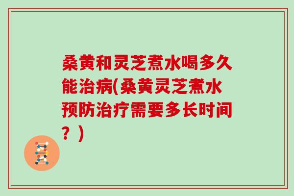 桑黄和灵芝煮水喝多久能(桑黄灵芝煮水需要多长时间？)