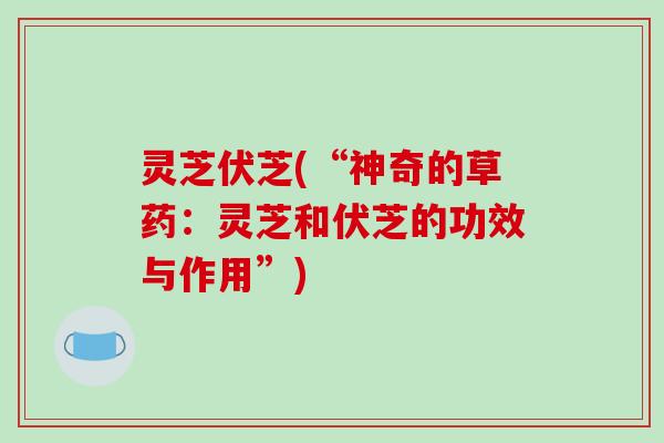 灵芝伏芝(“神奇的草药：灵芝和伏芝的功效与作用”)