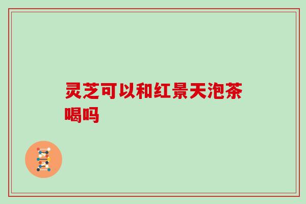 灵芝可以和红景天泡茶喝吗 灵芝可以和红景天泡茶喝吗