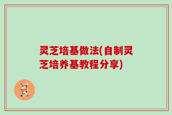 灵芝培基做法(自制灵芝培养基教程分享)
