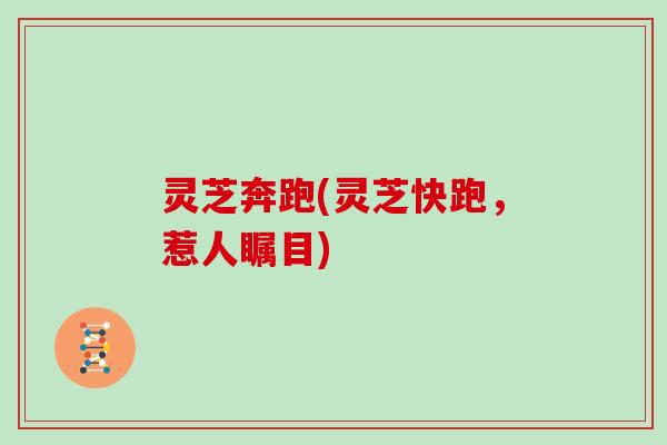 灵芝奔跑(灵芝快跑，惹人瞩目)