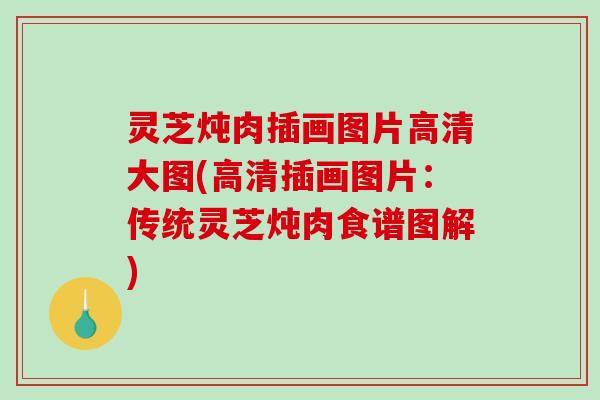 灵芝炖肉插画图片高清大图(高清插画图片：传统灵芝炖肉食谱图解)