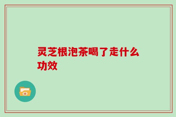 灵芝根泡茶喝了走什么功效