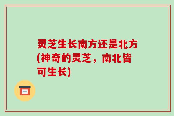 灵芝生长南方还是北方(神奇的灵芝，南北皆可生长)