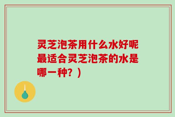 灵芝泡茶用什么水好呢最适合灵芝泡茶的水是哪一种？)