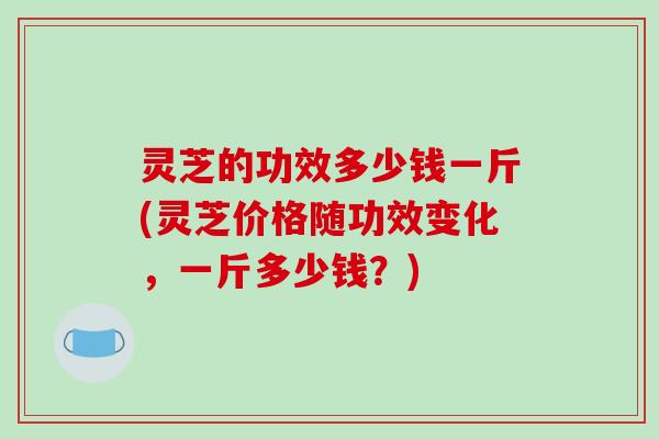 灵芝的功效多少钱一斤(灵芝价格随功效变化，一斤多少钱？)
