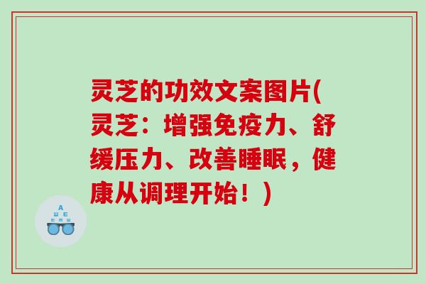 灵芝的功效文案图片(灵芝：增强免疫力、舒缓压力、改善，健康从调理开始！)