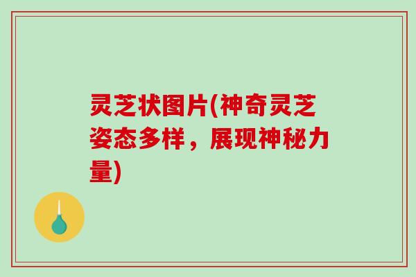 灵芝状图片(神奇灵芝姿态多样，展现神秘力量)