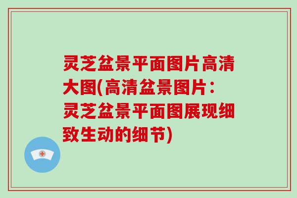 灵芝盆景平面图片高清大图(高清盆景图片：灵芝盆景平面图展现细致生动的细节)