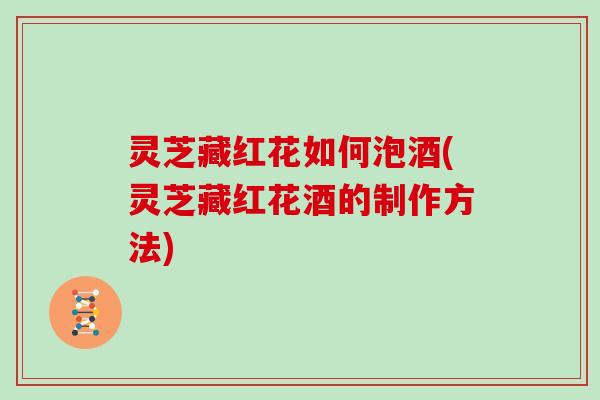 灵芝藏红花如何泡酒(灵芝藏红花酒的制作方法)
