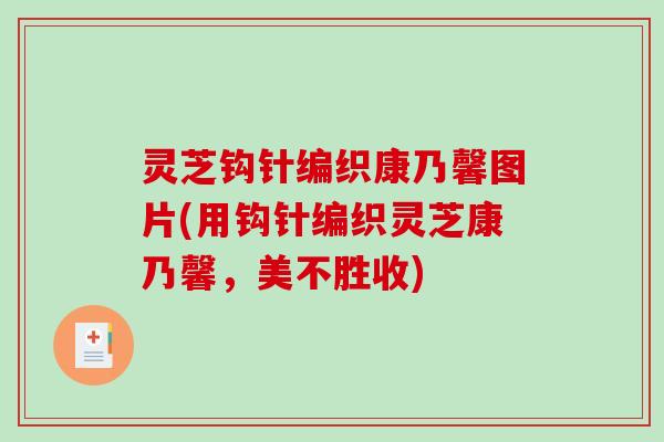 灵芝钩针编织康乃馨图片(用钩针编织灵芝康乃馨，美不胜收)