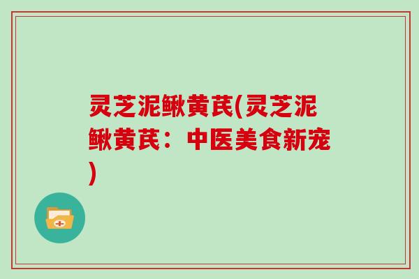 灵芝泥鳅黄芪(灵芝泥鳅黄芪：中医美食新宠)