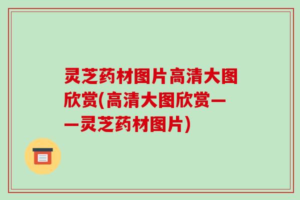 灵芝药材图片高清大图欣赏(高清大图欣赏——灵芝药材图片)
