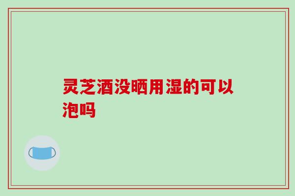灵芝酒没晒用湿的可以泡吗
