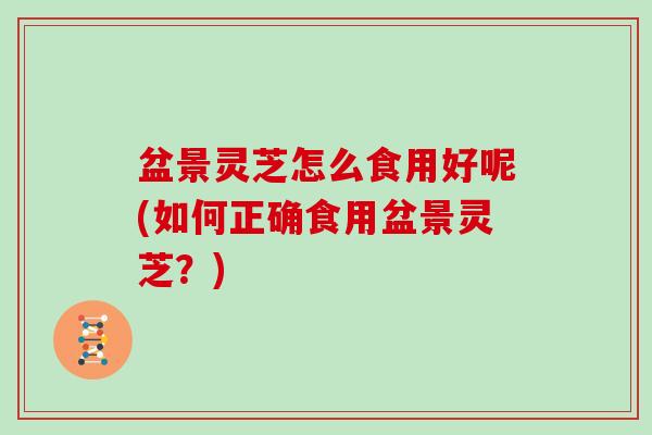 盆景灵芝怎么食用好呢(如何正确食用盆景灵芝？)
