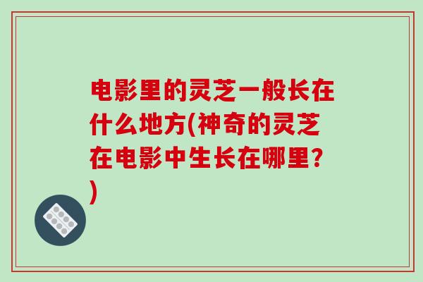 电影里的灵芝一般长在什么地方(神奇的灵芝在电影中生长在哪里？)