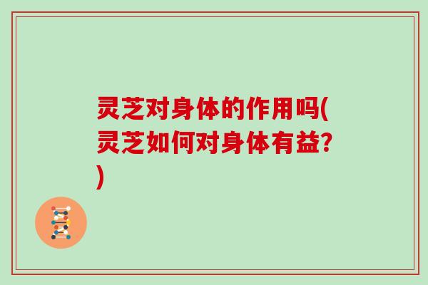 灵芝对身体的作用吗(灵芝如何对身体有益？)