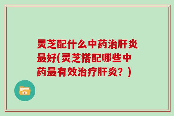 灵芝配什么好(灵芝搭配哪些有效？)